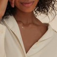thumbnail image 6 of Yesbay Gold Initial Necklace for Women Tiny Sideways Letter Pendant Chain Necklace Gold Plated Jewelry, 6 of 8