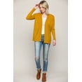 thumbnail image 5 of Made by Johnny Women's Women's Open Front Knit Cardigan M MUSTARD, 5 of 6