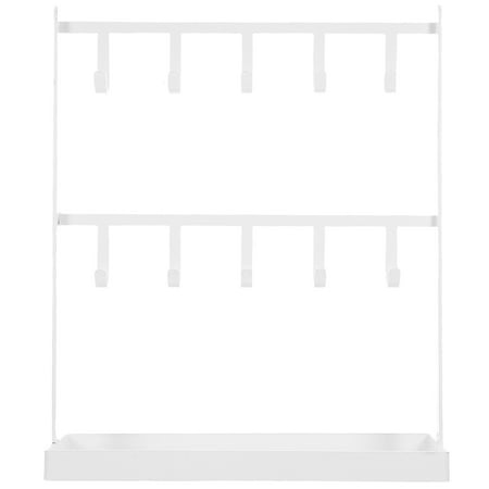 WSTEER Heavy Duty Hanging Organizer Rack with Hooks Multi-Purpose Storage Stand for Home Office Desk and More