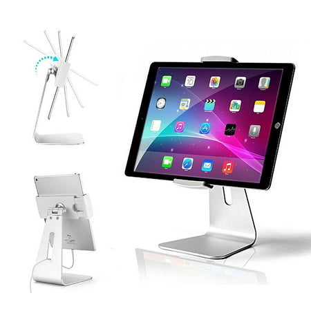 AboveTEK Elegant Tablet Stand, Aluminum iPad Stand Holder, Desktop Kiosk POS Stand for 7-13 inch iPad Pro Air Mini Galaxy Tab Nexus, Tablet Mount for Store Showcase Office Reception Kitchen (Best Retail Pos For Ipad)