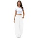 thumbnail image 2 of Pantalones de chándal de de alto atléticos para mujer M blanco grueso Hugo Pantalones holgados de mujer, 2 of 10