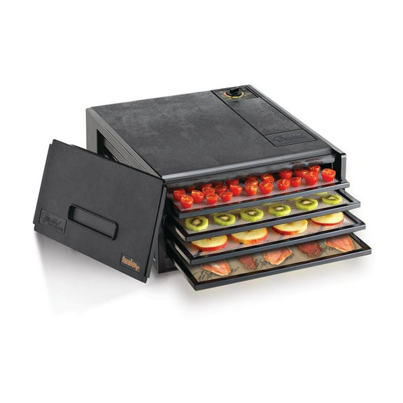 Deshidratador de Alimentos EXCALIBUR 4 Charolas Puerta Negra Deshidratador 4 Bandejas