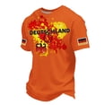 thumbnail image 1 of Women's Germany Football Graphic T-Shirt, Men's Soccer Graphic T-Shirt, Casual Short Sleeve Sports Top for Workout for Soccer Tournament 2026 Saffron Size: 3XL, 1 of 4