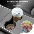 thumbnail image 5 of Car Coasters for Cup Holder Absorbent, Car Ceramic Coasters with Finger Notch, Auto Accessories for Men Women Watercolor Underwater World 2 Pack Cup Coasters, 5 of 6