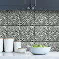 thumbnail image 3 of Brewster Tin Tile Silver Peel & Stick Wallpaper, 108-in by 18-in, 3 of 5