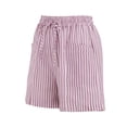 thumbnail image 6 of Only Moment High Waist Casual Shorts Cotton and linen Lightweight Shorts for Women Casual Summer Shorts with Pockets Pink,S, 6 of 9