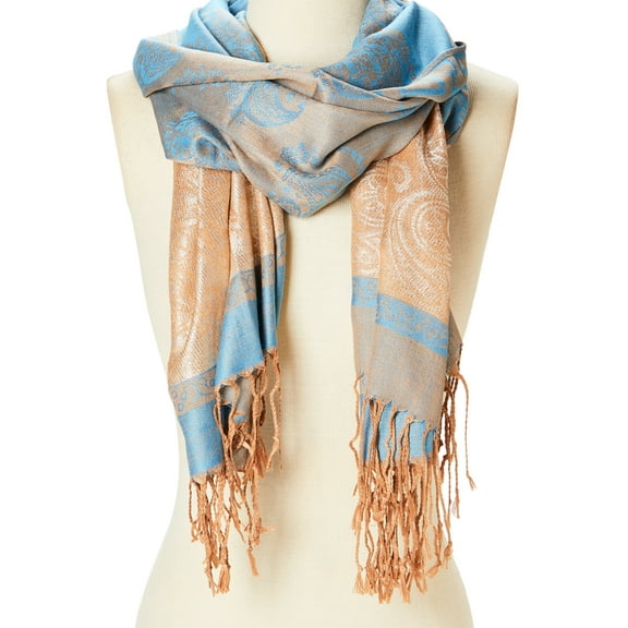 Women Scarfs Fashion Paisley Scarf Jacquard Metallic Scarves for Women Girls Shawl Wrap Stole