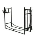 thumbnail image 2 of Topcobe 36" Firewood Log Storage Rack Accessory and Tools for Indoor/Outdoor Fire Pit, Heavy-Duty Steel Outdoor Log Holder, 2 of 3