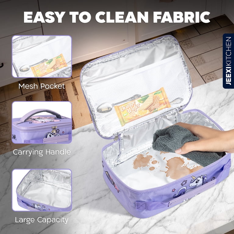 Jeexi Children's Lunch Box, Insulated Soft Bag, Thermal Meal Tote