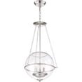 thumbnail image 2 of Nuvo Lighting Odyssey 3-Light Pendant Fixture Polished Nickel with Clear Glass - N/A, 2 of 5