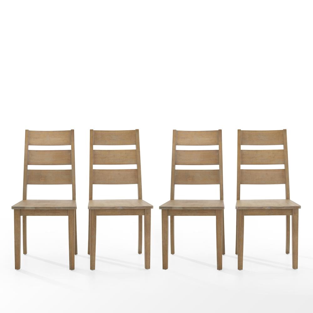 Crosley Furniture Joanna 18" Wood Dining Chair in Rustic Brown (Set of 4)