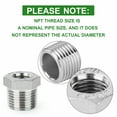 thumbnail image 5 of TAISHER 10PCS 304 Stainless Steel Reducer Hex Bushing, 3/8" NPT Male x 1/8" NPT Female, Reducing Pipe Adapter Fitting, 5 of 6