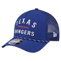 Men's-New Era  Royal Texas Rangers Minimalist 9FORTY A-Frame Adjustable Hat
