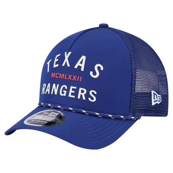 Men's-New Era  Royal Texas Rangers Minimalist 9FORTY A-Frame Adjustable Hat