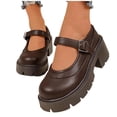 thumbnail image 4 of Brown Fashion Women Heel Low Cut Shoes Plus Size For Spring Summer 2026 Comfortable Style, 4 of 9