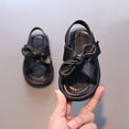 thumbnail image 4 of Esho Girls Summer Beach Sandals, Kids Home Slippers, Little Girls Flats Shoes Cute Bow Slide Sandals For Indoor Outdoor, Size 21-30, 4 of 6