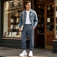 thumbnail image 4 of Jogger Sweatpants For Men Soft Knit Casual Sweat Trousers Adjustable Elastic Waistband Ribbed Ankle Cuff Pants, 4 of 7