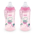 thumbnail image 1 of Sippy Cup NUK Active, a prueba de derrames, 300 ml, más de 8 meses, paquete de 2, rosa NUK NA, 1 of 5