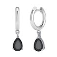 thumbnail image 2 of Sterling Silver with Natural Black Spinel Dangle Earrings, 2 of 3