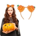 thumbnail image 2 of Funny Pumpkin Hairhoop for Adult Kids Theme Party Costume Headband Day of the Death Headpiece Halloween Props Headwear, 2 of 8