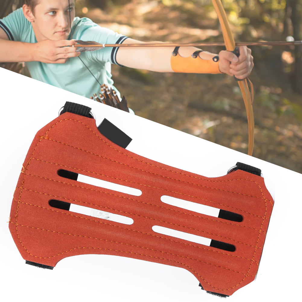 Archery Arm Guard Bow Protect 4 Straps Hand Protective Gear Target Shooting 