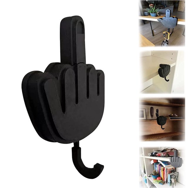 Gancho autoadhesivo para llaves de dedo medio, gancho para llaves para puerta, pared, entrada