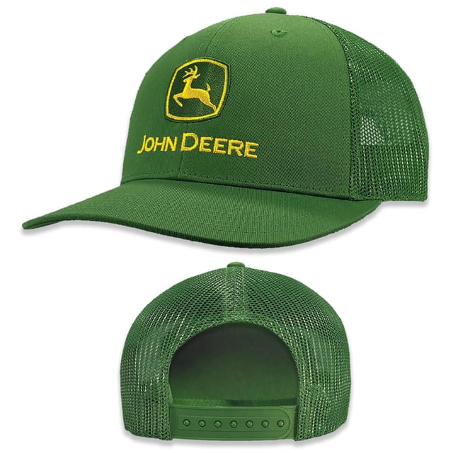Gorra Verde de Hombre John Deere Snapback y Malla Bordada