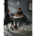 thumbnail image 5 of VASAGLE EKHO Collection - Dining Chairs Stools Set of 2, Upholstered Kitchen Stools, Vanity Stools, Synthetic Leather with Stitching, Ink Black, 5 of 8
