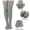 thumbnail image 4 of Loritta 2 Pairs Womens Thigh High Cable Knitted Long Socks Winter Boot Stockings over Knee Leg Warmers Size 6-9, 4 of 6
