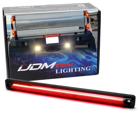 Black-Out Smoked Lens 54-SMD Full LED Strip Illuminated Rear Center Tailgate ID Identification Lightbar, For Ford 2017-up F250 F350 F450