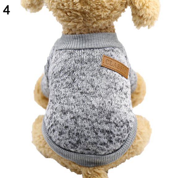 UDIYO Winter Warm Woolen Yarn Dog Sweater Pullover Cat Jacket Coat Pet Clothes Supply