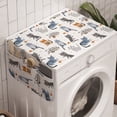 thumbnail image 1 of Doodle Washing Machine Organizer, Repeating Pattern with Sketchy Kittens, Anti-slip Fabric Top Cover for Washer and Dryer, White Multicolor, by Ambesonne, 1 of 1