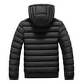 thumbnail image 3 of Men's Padded Jacket with Stand Collar and Zip Pockets in Short Length for Casual Style, 3 of 8