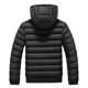 thumbnail image 3 of Ceisia Men's Thickened Solid Color Detachable Cap Gift Zipper Cardigan Hooded Zipper Pocket Winter Warm Jacket Coat Long Sleeve Parkas Features:, 3 of 8