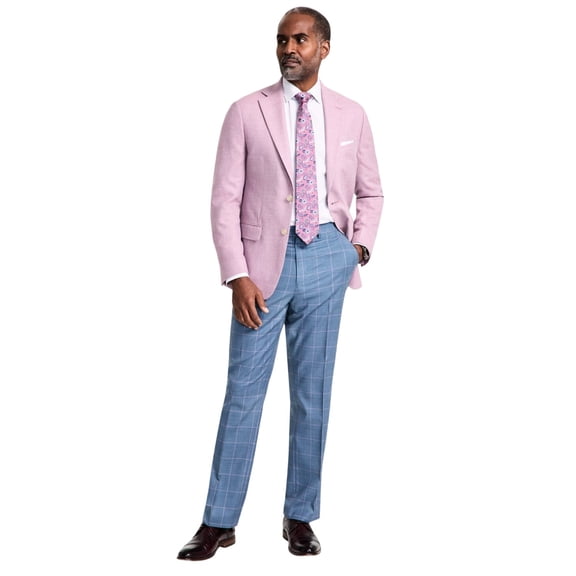 Tallia Mens Slim fit Suit Jacket Blazer 48 L Purple Solid Wool