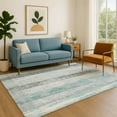thumbnail image 7 of Addison Rugs Mayfield Premium Machine Washable Transitional Stripes Seafoam Rectangle Rug, 10' x 14', 7 of 7