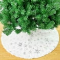 thumbnail image 6 of 19.69Inch Christmas Tree Skrit, White Faux Fur Tree Skirt, Silver Sequin Snowflakes Tree Skirts, Christmas Plush Tree Skirts, Christmas Tree Decorations, 6 of 8