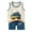 Beige, variant on Hienoo Toddler Boys Cartoon Print Cute Tank Top Shorts Set Summer Casual 2-Piece Outfits