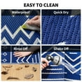 thumbnail image 4 of SIXHOME Outdoor Rug 5'x8' Waterproof Patio Rug Reversible Indoor Outdoor Rug Lightweight Plastic Straw Rug for RV Camping Deck Balcony Boho Porch Decor Blue and White, 4 of 9