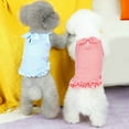 thumbnail image 1 of CBFFDC Robe pour Chiot Confortable Douce Col Carré Sans Manches Imprimé à Carreaux Nœud Papillon pour Chiot, 1 of 7