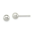 thumbnail image 1 of White Sterling Silver Earring Ball Women'S 5 mm 5Mm Earrings, 1 of 2
