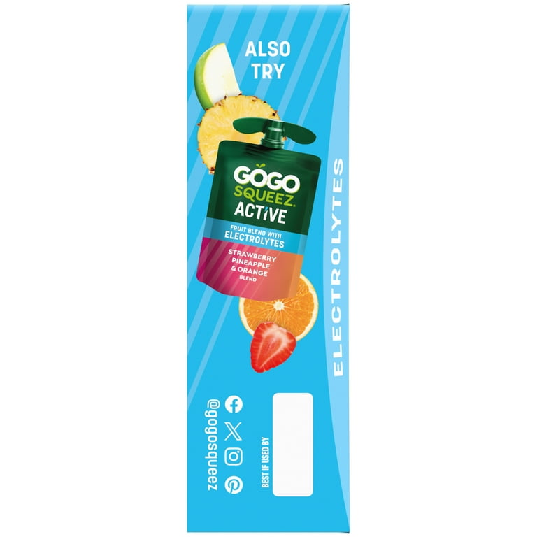 GoGo squeeZ Active Electrolyte No Sugar Added Cherry Lime