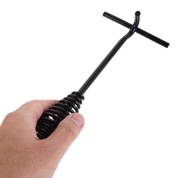 DEEPCRAFF Heavy Duty Cast Iron Pot Lid Hook with Spiral Bail Handle for Outdoor Camping and Cooking