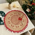 thumbnail image 4 of Upgraded Christmas Placemats Round Woven Placemats Snowflake Reindeer Table Mats Red Scrubbish Prevents Placemats For Holiday Kitchen Tables E, 4 of 6