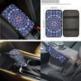 thumbnail image 6 of XYZCANDO Mandala Print Armrest Cover Keychain Lipstick Cover Handbrake Cover Fender Cover Trash Can Seat Belt Cover Car Cushion Cover Steering Wheel Cover Car Interior Decor, 6 of 7
