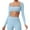 2-Blue, variant on QHFBli Womens Square Neck Crop Top Workout Tops Long Sleeve Shirts Cropped T Shirts Women Cute Top