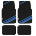 thumbnail image 1 of FH Group Carpet Liners Car Floor Mats with Faux Leather Stripes - Full Set, 1 of 5