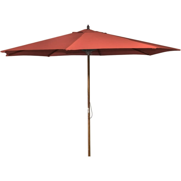 Jordan Manufacturing 9' Wood Market Umbrella