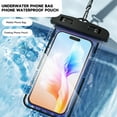 thumbnail image 2 of CSChome Waterproof Cell Phone Pouch Waterproof Phone 2Pcs Touch Screen Design Large Capacity Transparent Universal Underwater Clear Cellphone Protector Dry, 2 of 7