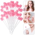 thumbnail image 3 of 200PCS Disposable Oral Care Sponge Swab Tooth Cleaning Mouth Swabs (Pink), 3 of 4